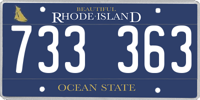 RI license plate 733363