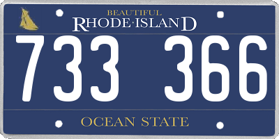 RI license plate 733366