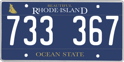 RI license plate 733367