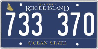 RI license plate 733370