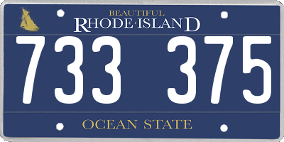 RI license plate 733375