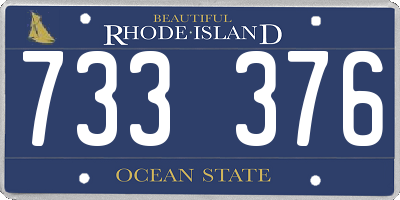 RI license plate 733376