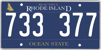 RI license plate 733377