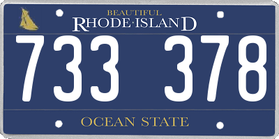 RI license plate 733378