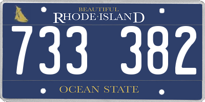 RI license plate 733382