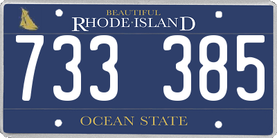RI license plate 733385