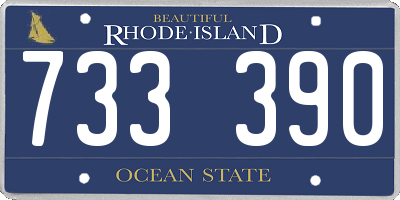RI license plate 733390