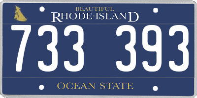 RI license plate 733393