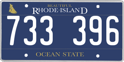 RI license plate 733396