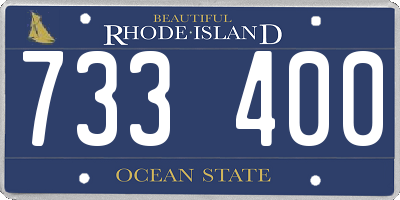 RI license plate 733400