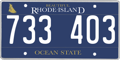 RI license plate 733403