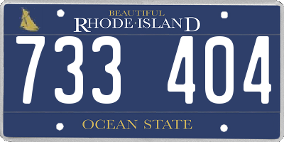 RI license plate 733404