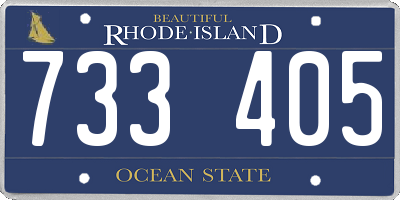 RI license plate 733405
