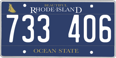 RI license plate 733406