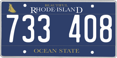 RI license plate 733408