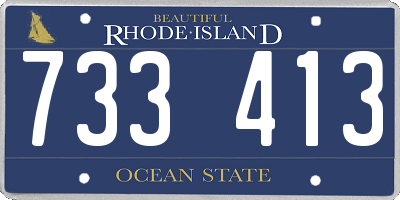 RI license plate 733413