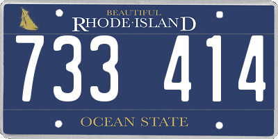 RI license plate 733414
