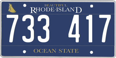 RI license plate 733417