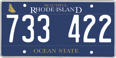 RI license plate 733422