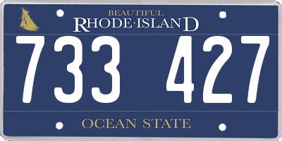 RI license plate 733427