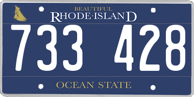 RI license plate 733428