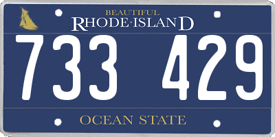 RI license plate 733429