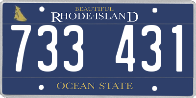 RI license plate 733431
