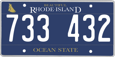 RI license plate 733432