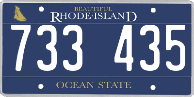 RI license plate 733435