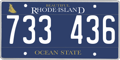 RI license plate 733436