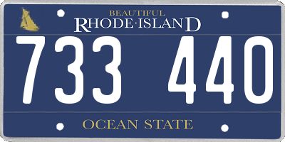 RI license plate 733440