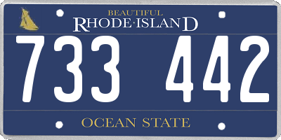RI license plate 733442