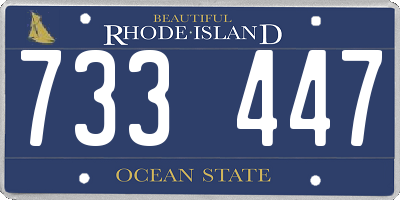 RI license plate 733447