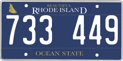RI license plate 733449