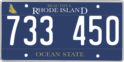 RI license plate 733450