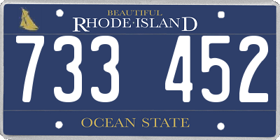 RI license plate 733452