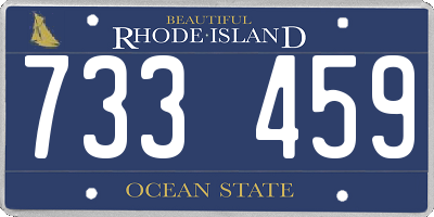 RI license plate 733459