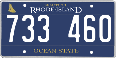 RI license plate 733460