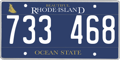 RI license plate 733468