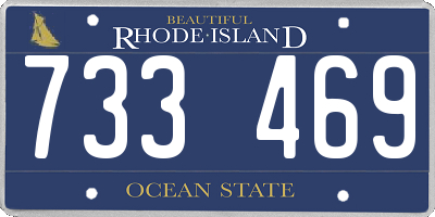 RI license plate 733469