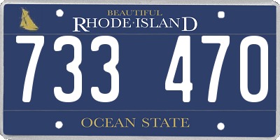 RI license plate 733470