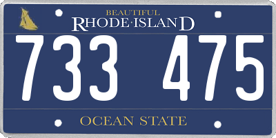 RI license plate 733475