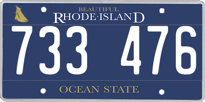 RI license plate 733476