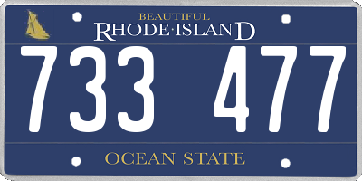 RI license plate 733477