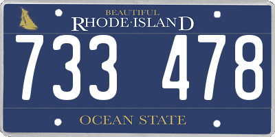 RI license plate 733478