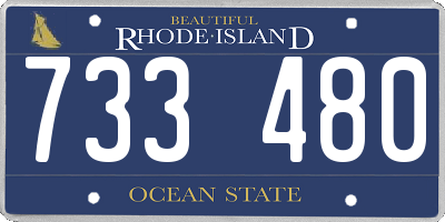 RI license plate 733480