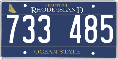 RI license plate 733485