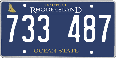 RI license plate 733487