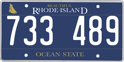 RI license plate 733489