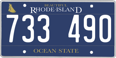 RI license plate 733490